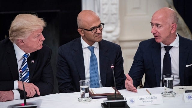 Amazon, Microsoft wage war over the Pentagon's 'war cloud'