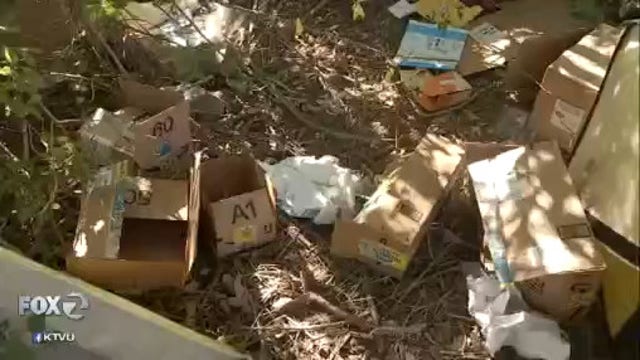 Amazon packages found strewn about San Jose's Guadalupe River