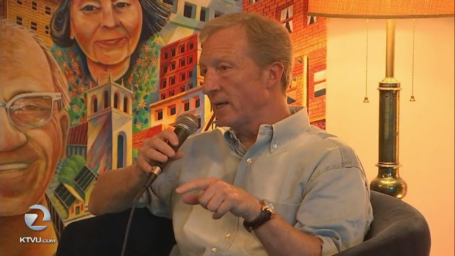 Bay Area billionaire Tom Steyer on the campaign trail