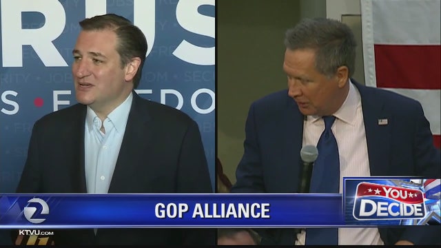 Cruz, Kasich form GOP alliance to block Trump from presidential nomination