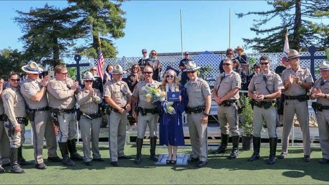 CHP officers attend graduation for daughter of fallen officer