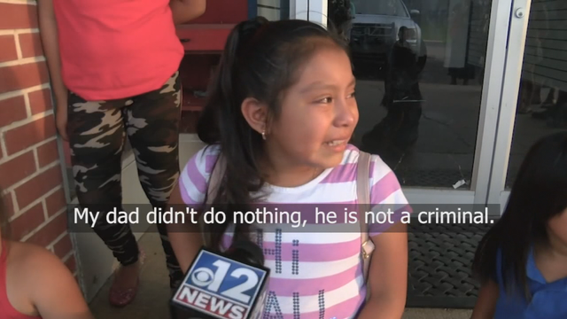 'I'm so lonely right now. I need my dad:' Young girl cries after ICE detains father