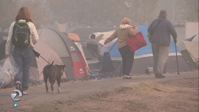 Tents, homeless residents fill potentially unsustainable fire victim encampment in Butte Co.