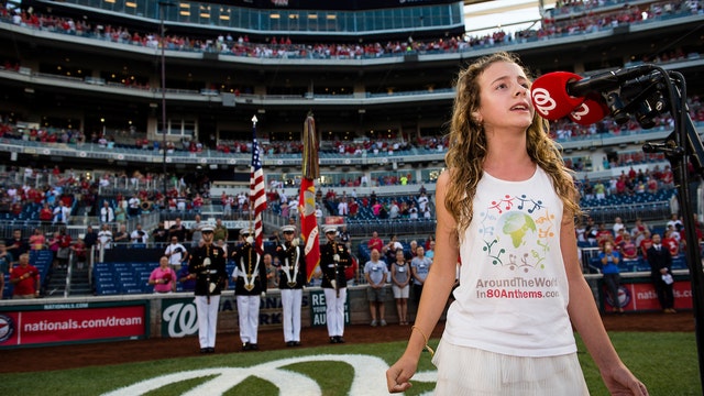 11-year-old girl completes journey to sing 80 national anthems in 80 countries