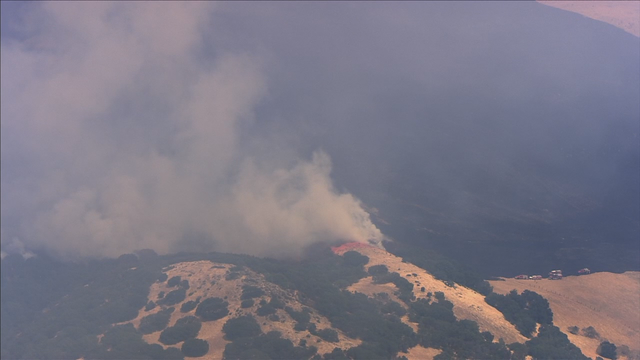 Vegetation fire burns 80 acres near I-680 in Solano County