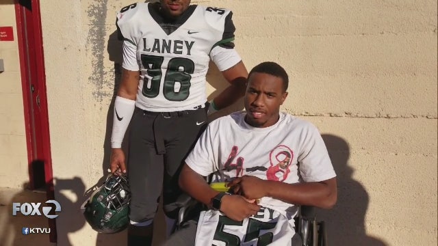 Laney College football player fights for his life