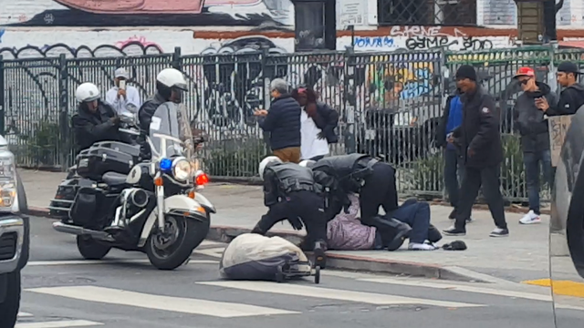 VIDEO: SFPD officer punches homeless man, police say he was resisting arrest