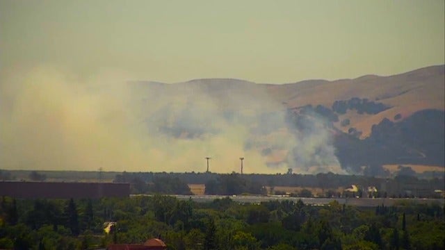 Crews battling vegetation fire in Cordelia