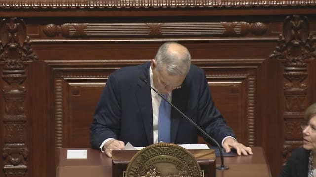 Gov. Mark Dayton collapses during State of the State