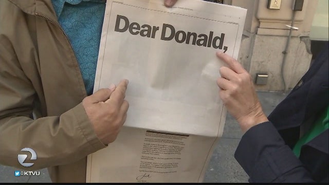 'Dear Donald': SF tech CEO takes out full-page ad in New York Times