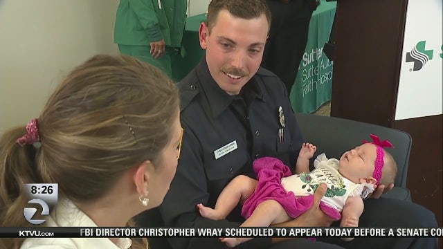 Father meets Cal Fire dispatcher who helped save his baby's life