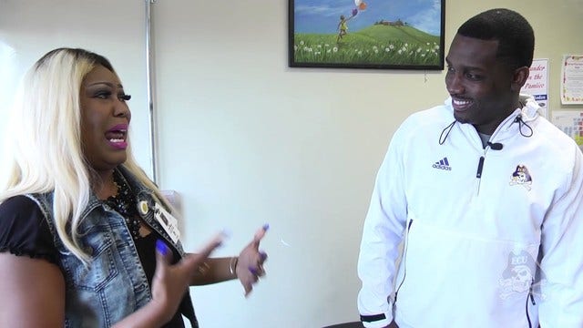 ECU coach had the best Mother's Day surprise for walk-on's mom