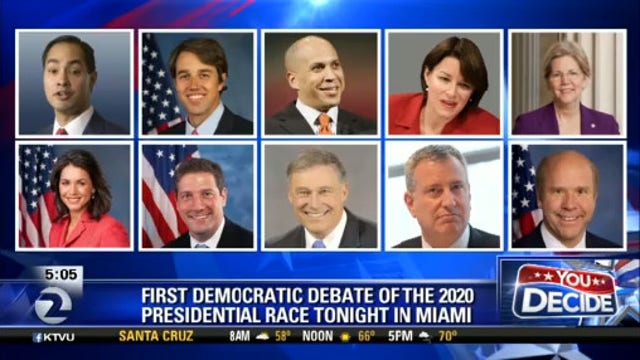 2020 Democrats converge in Miami for 1st night of debates