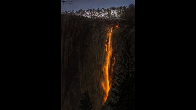 Photographers flock to Yosemite for annual firefall