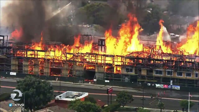 Person of interest released in Santa Clara fire that destroyed town home complex under construction