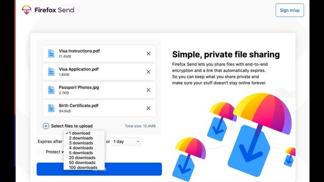 Mozilla launches free encrypted file transfer service