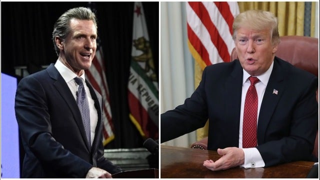 California Gov. Newsom, President Trump spar over bullet train money