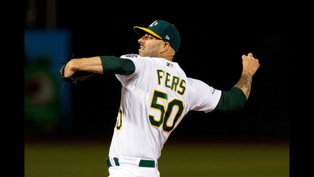 A's right-hander Mike Fiers throws no-hitter