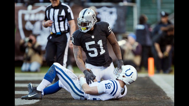 AP source: Raiders to release leading pass rusher Irvin