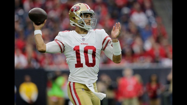 Garoppolo throws 4 TD passes, 49ers beat Cardinals 28-25