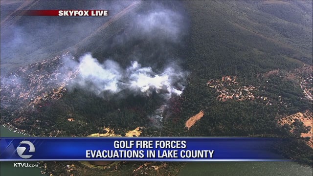 Vegetation fire in Kelseyville forces evacuations