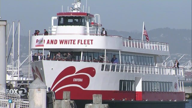 High-tech ferry backdrop for 16 California clean energy laws