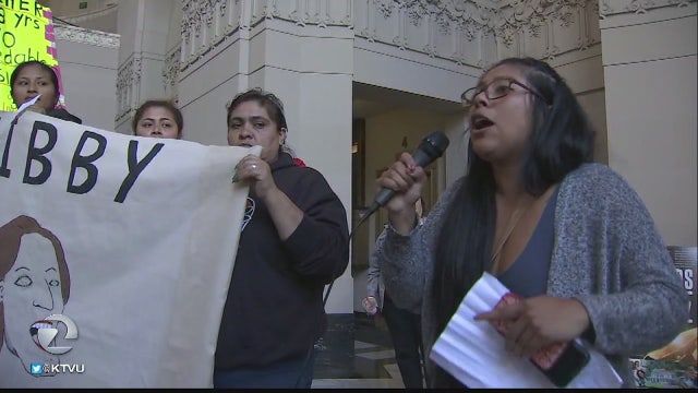 Housing protestors descend upon Oakland City Hall