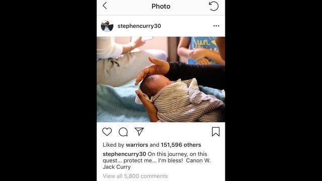It's a boy!: Introducing the latest addition to the Curry family on Instagram