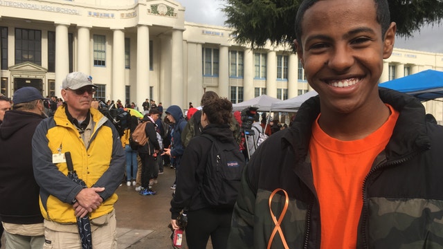 ‘When did America fall so in love with the sound of gunshots?' -- Oakland Tech student