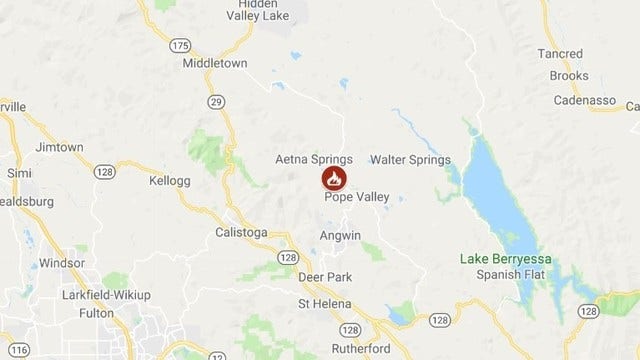 Ink Fire near Calistoga 100% contained at 50 acres