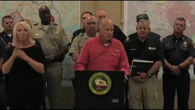 Brown asks Trump for wildfire aid as state battles 17 blazes