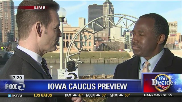 Dr. Ben Carson talks to KTVU about the upcoming Iowa Caucus