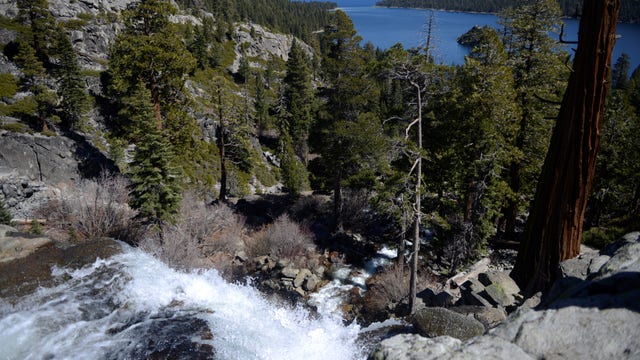 Woman taking photos dies after fall down Lake Tahoe waterfall