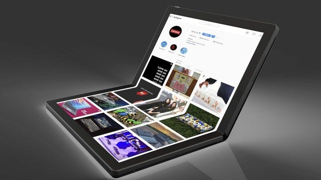 Lenovo unveils world's first laptop with a foldable display