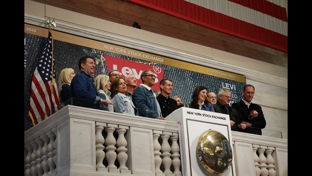 Levi's soars in return to public markets