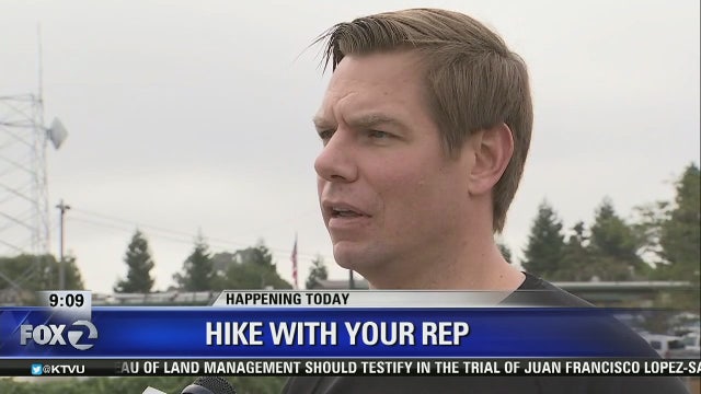 East Bay congressman leads constituents on hike
