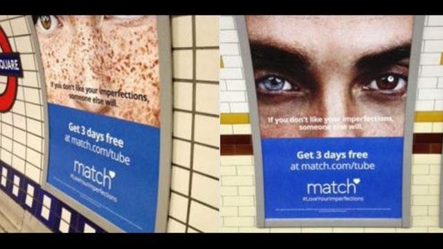 Match.com 'imperfections' ad features freckles