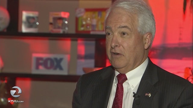 Republican candidate in second place for California governor's race