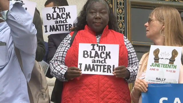 Juneteenth rally held at San Francisco City Hall