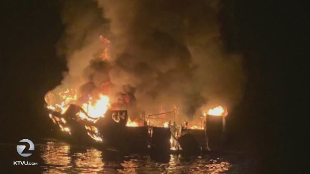 Officials: Fire blocked escape for 34 divers asleep on boat