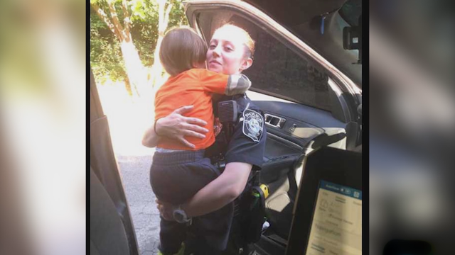 Viral photo shows child cling to Marietta officer