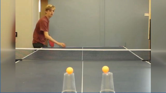 That Kid's Got Game: Teenage ping-pong wizard with impressive trick shots
