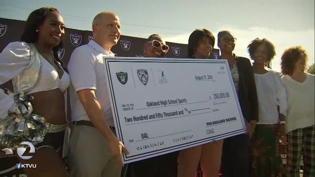 Raiders donate $250,000 to help save Oakland school sports