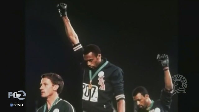 Tommie Smith, John Carlos share stories at SJSU 50 years after Olympic protest