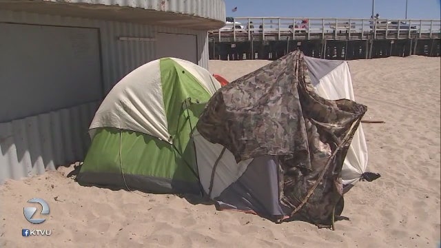 Homeless people camping on beach by Santa Cruz boardwalk sparks concerns