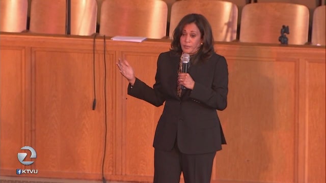 Sen. Kamala Harris says she supports single-payer health care at Oakland town hall