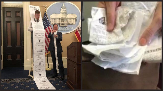 California lawmakers consider 'Skip the Slip' bill banning paper receipts