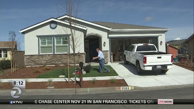 Family rebuilds after California wildfire; a small things, like mowing a lawn, feels like a blessing