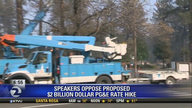Speakers oppose proposed $2B PG&E rate hike
