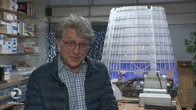 Special lighting exhibit prepared for Salesforce Tower's 1st anniversary